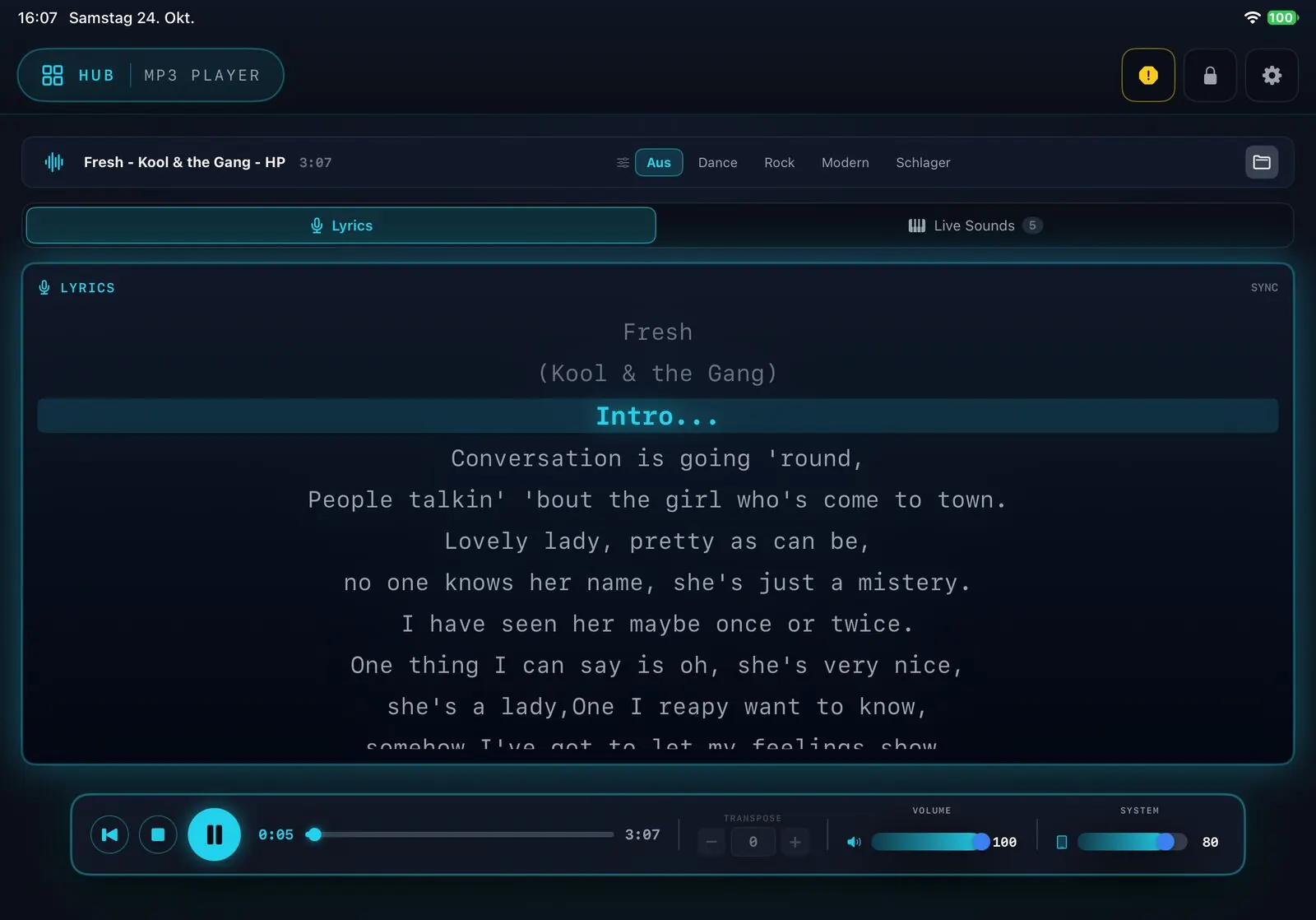 MBMusic PRO.App — Playback-Player für MP3 mit Songtext und Akkorden
